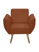 Poltrona Jolly Decorativa Em Tecido Boucle Com 1 Assento Terracota