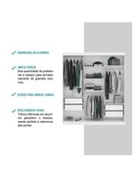 Guarda Roupa Casal 3 Portas 4 Gav Espelho Branco Carraro 1144