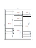 Guarda Roupa Casal 3 Portas 4 Gav Espelho Branco Carraro 1144