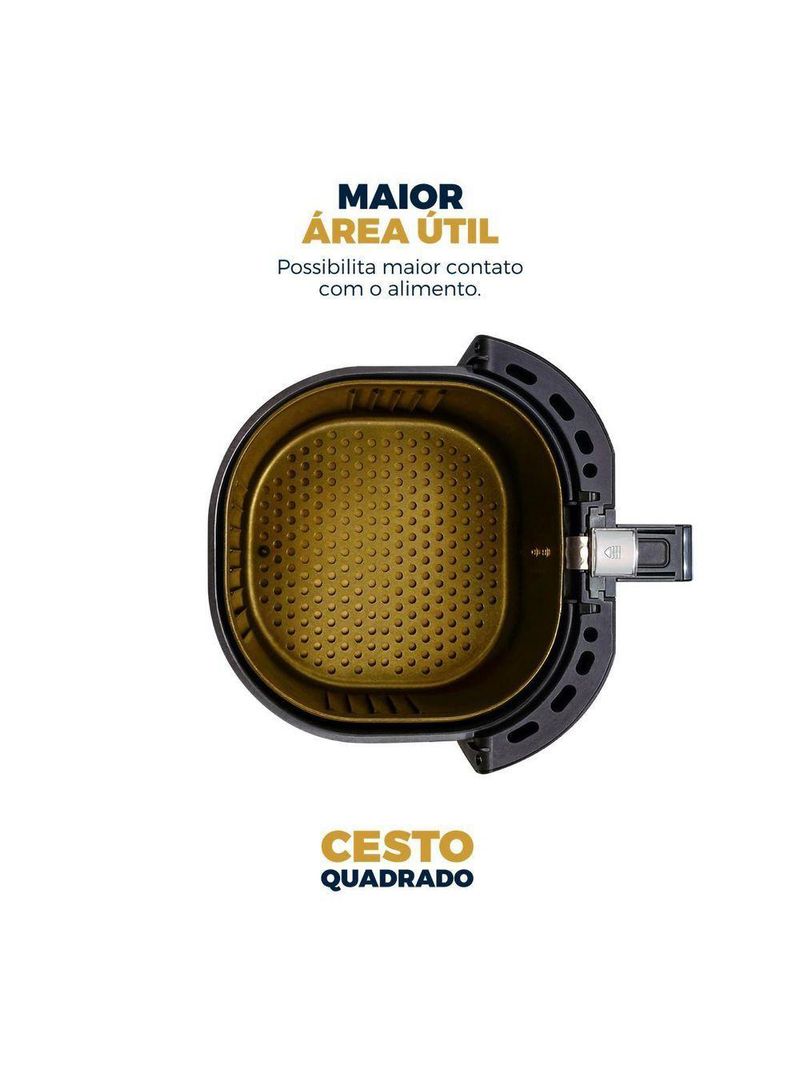 Air Fryer Britânia 5L Antiaderente Gold 1500W BAF45A 110V