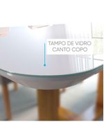 Conjunto Sala de Jantar 4 Lugares Paris Mesa Quadrada Veludo - Móveis Mix Mel / Off-White / Bege