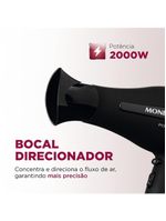 Secador De Cabelos Power Shine Black Sc-13 220v-preto