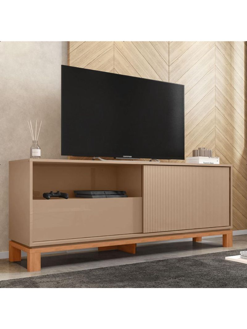 Bancada Rack Para Tv Até 55 Polegadas Jace Marrom Caemmun