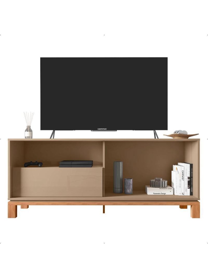 Bancada Rack Para Tv Até 55 Polegadas Jace Marrom Caemmun