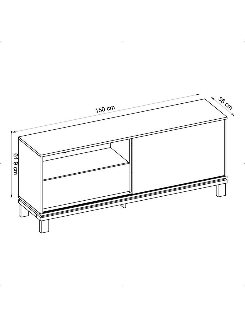 Bancada Rack Para Tv Até 55 Polegadas Jace Marrom Caemmun