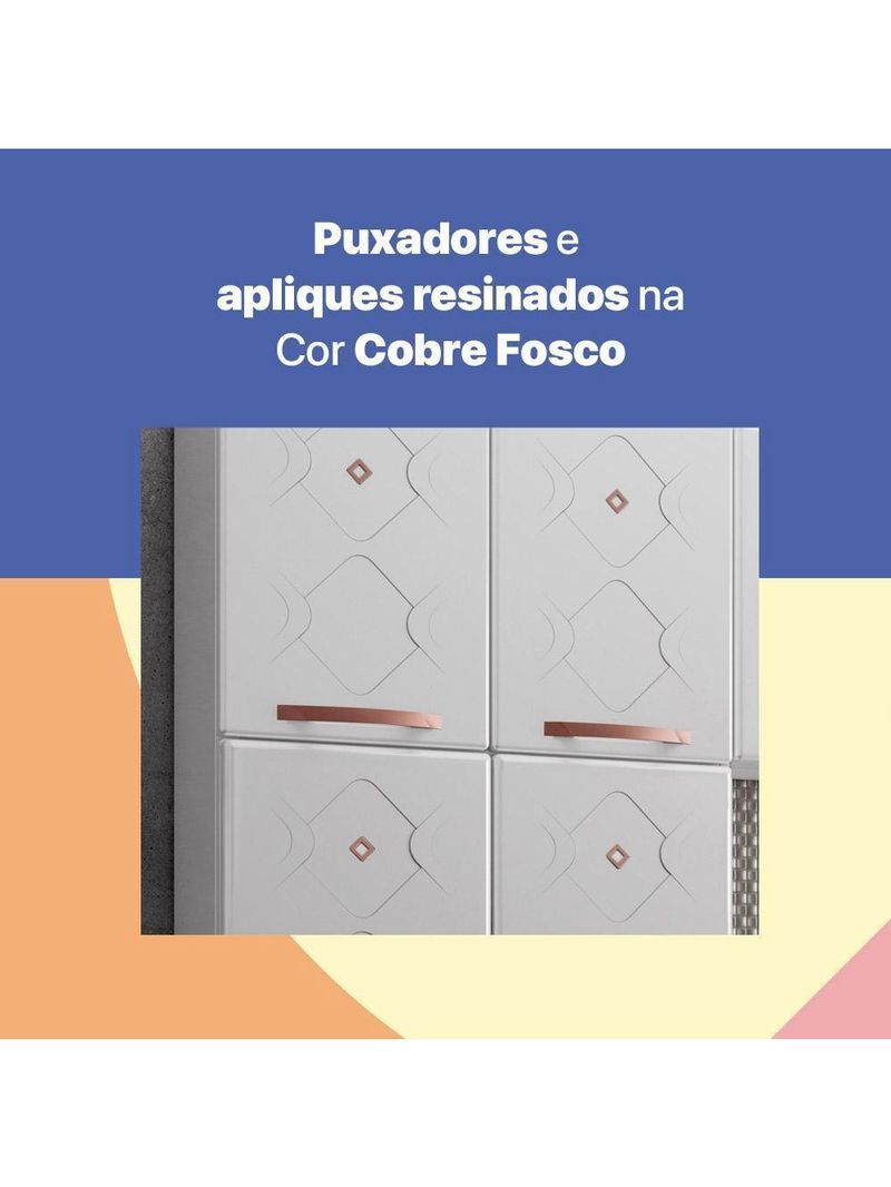 Cozinha Compacta Aço Telasul Mirage New 3vidros 3pçs Branco