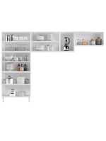 Cozinha Compacta Aço Telasul Mirage New 3vidros 3pçs Branco