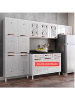 Cozinha Compacta Aço Telasul Mirage New 3vidros 3pçs Branco