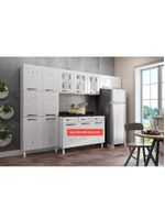 Cozinha Compacta Aço Telasul Mirage New 3vidros 3pçs Branco