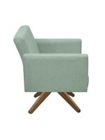 Poltrona Jade Aconchego Decor Tecido Boucle Base Giratória Verde