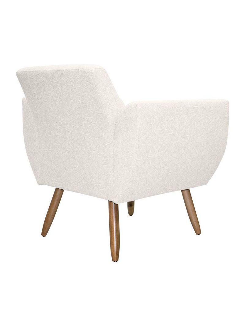 Poltrona Jolly Decorativa Em Tecido Boucle Com 1 Assento Branco
