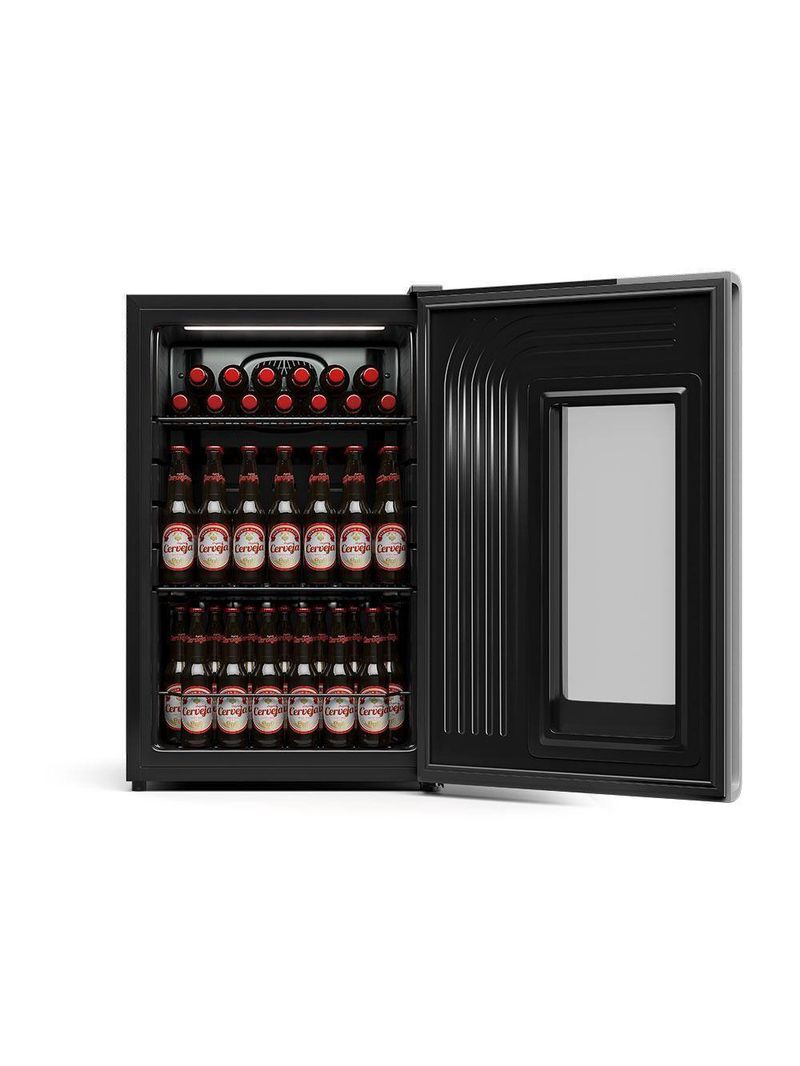 Cervejeira GRB100 Gelopar Refrigerador Porta Com Visor Preta 220v