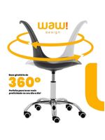 Cadeira Office Giratória Saarinen Com Altura Ajustável Para Escritório E Estudo Preta