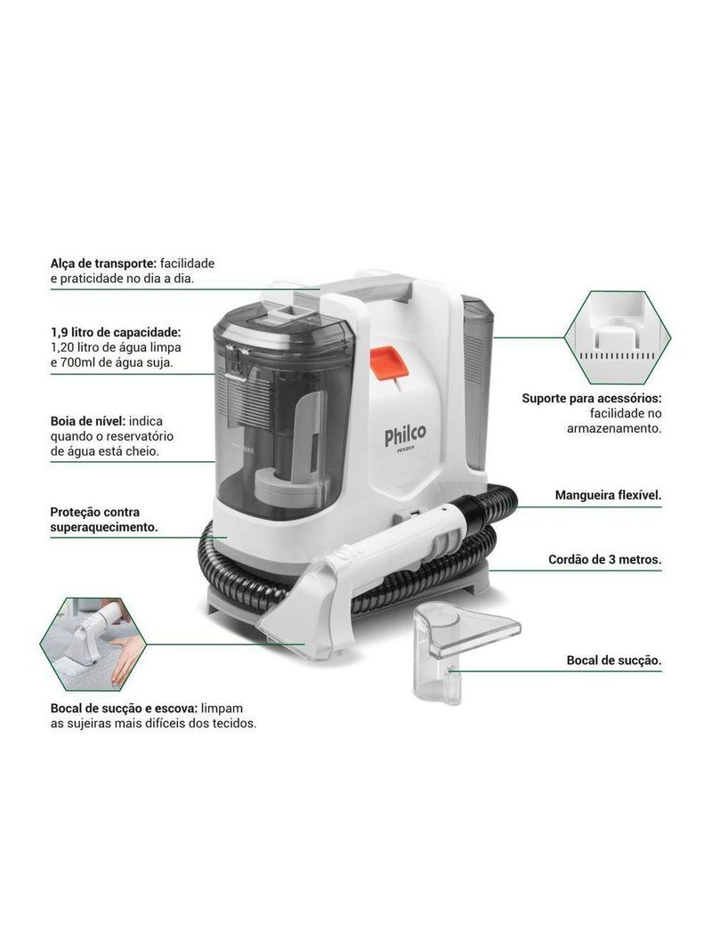 Extratora de Sujeira Philco 2 Em 1 1600W PEX20A 220V