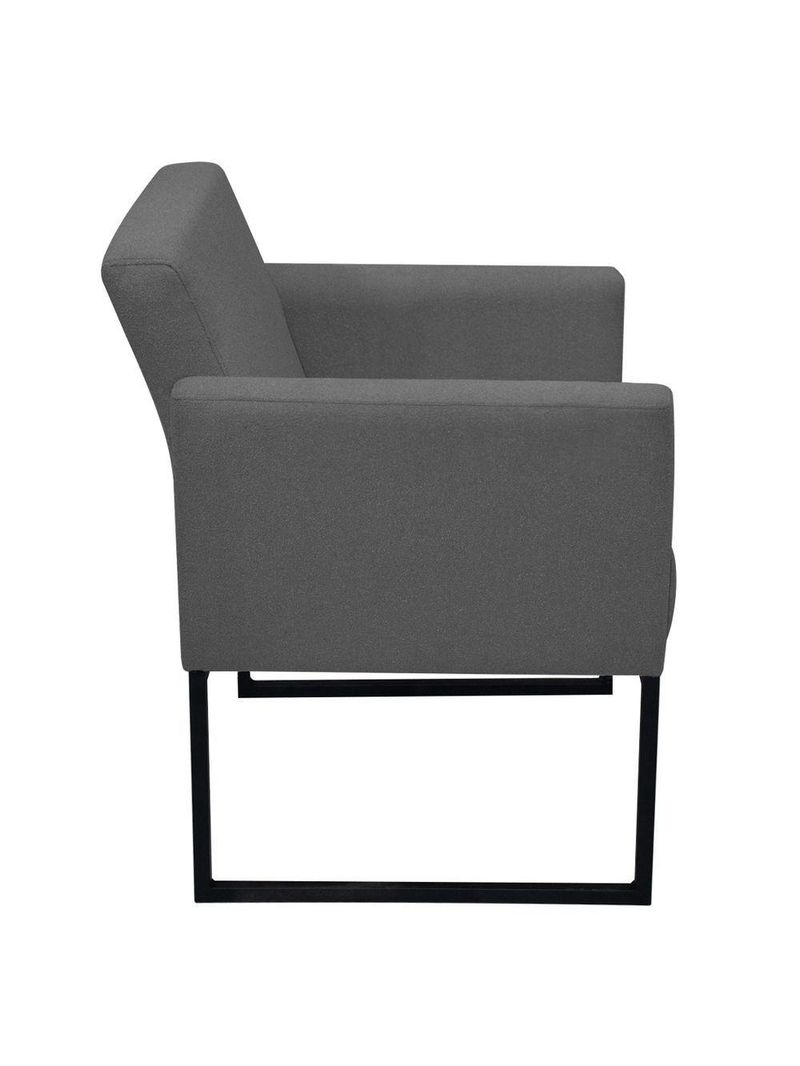 Poltrona Jade Conforto Aconchego Tecido Boucle Base Metálica Chumbo
