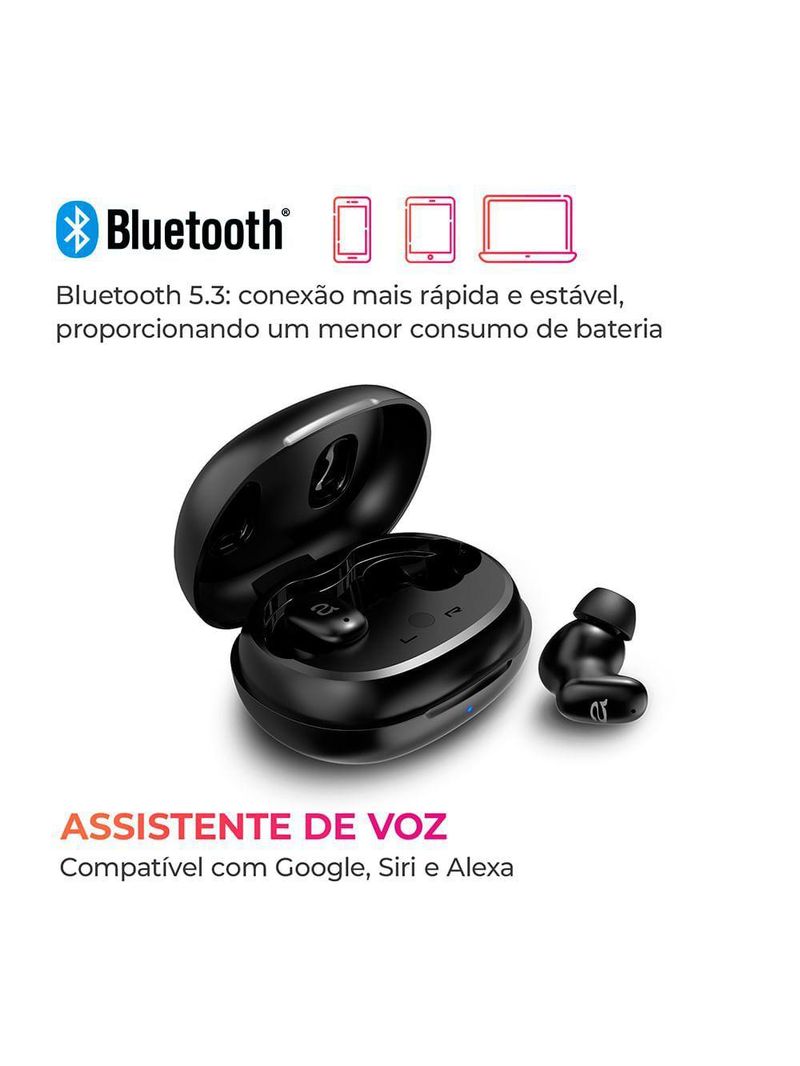 Fone de Ouvido Earbud Aiwa Bt Ipx5 Anc Bivolt