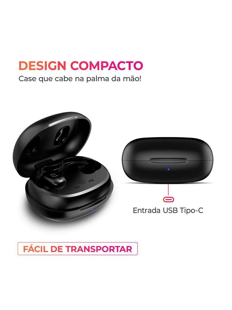 Fone de Ouvido Earbud Aiwa Bt Ipx5 Anc Bivolt