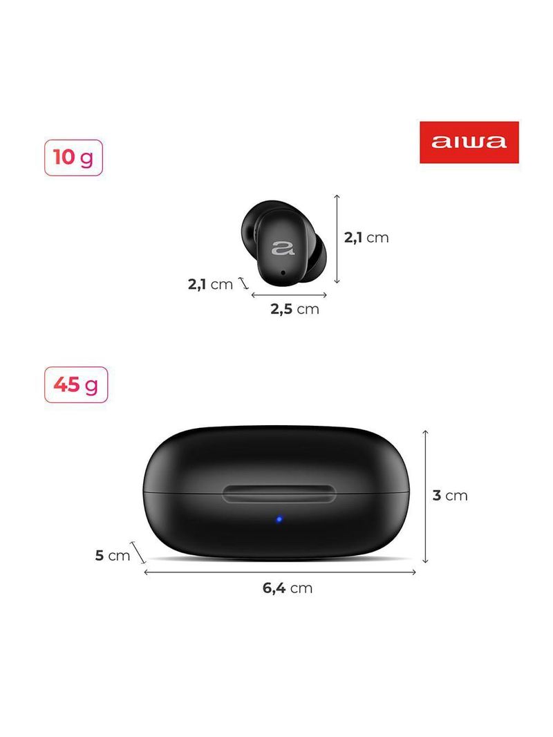 Fone de Ouvido Earbud Aiwa Bt Ipx5 Anc Bivolt