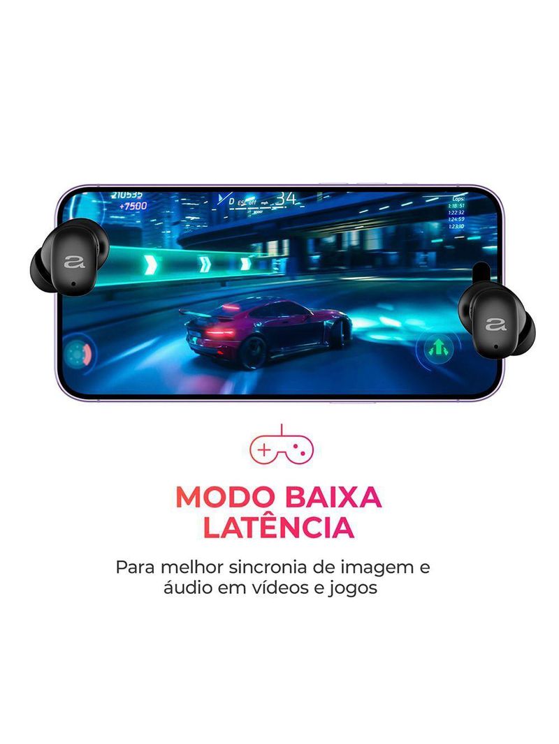 Fone de Ouvido Earbud Aiwa Bt Ipx5 Anc Bivolt