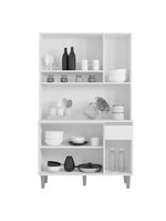 Armário Para Cozinha Kit Márcia Preto Fosco - Ajl