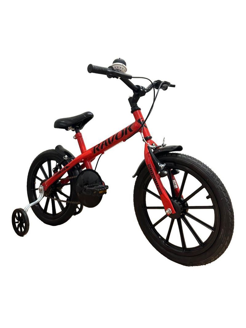 Bicicleta Bike Infantil Aro 16 Ravok com Rodinhas – 3 a 7 Anos – Vermelho