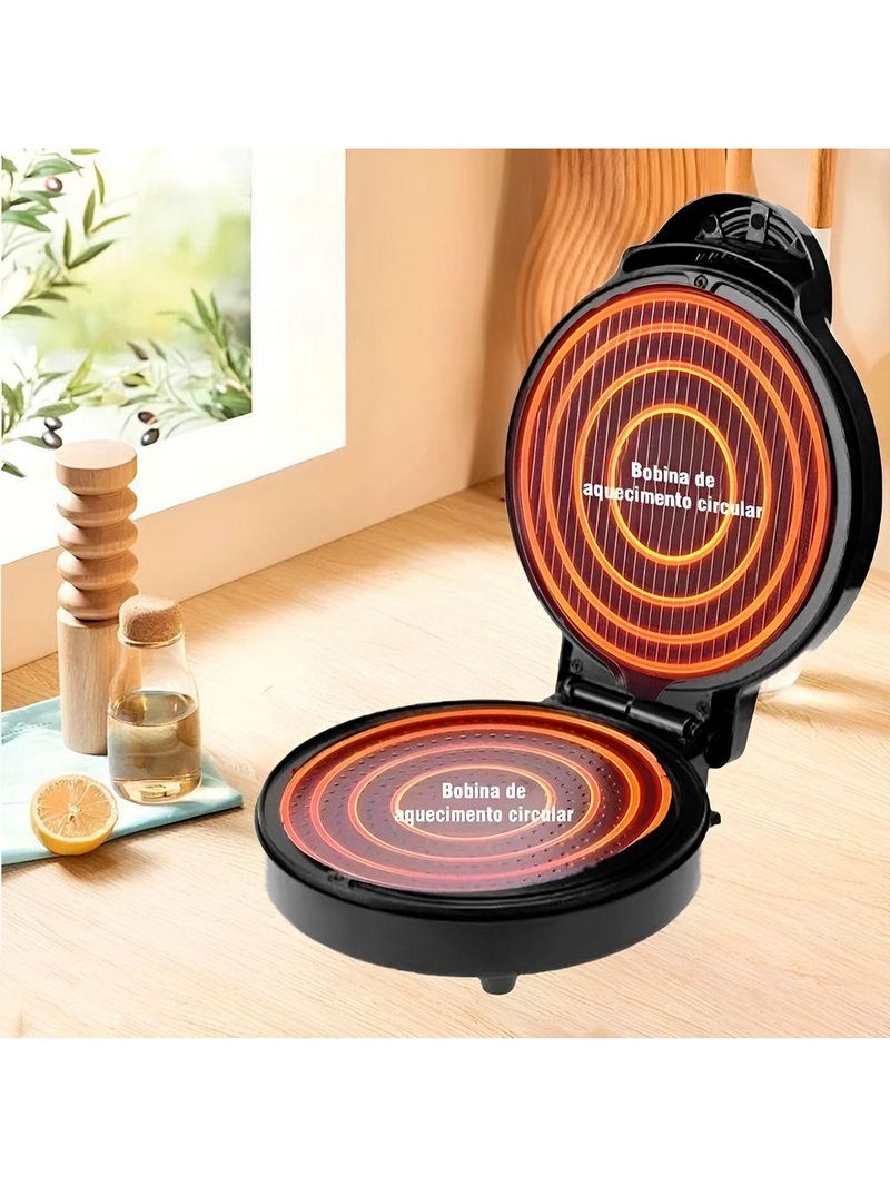 Máquina Mini Forno Elétrico Redondo Pizza Ovo Torta 220V