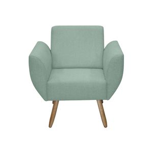 Poltrona Jolly Decorativa Em Tecido Boucle Com 1 Assento Verde