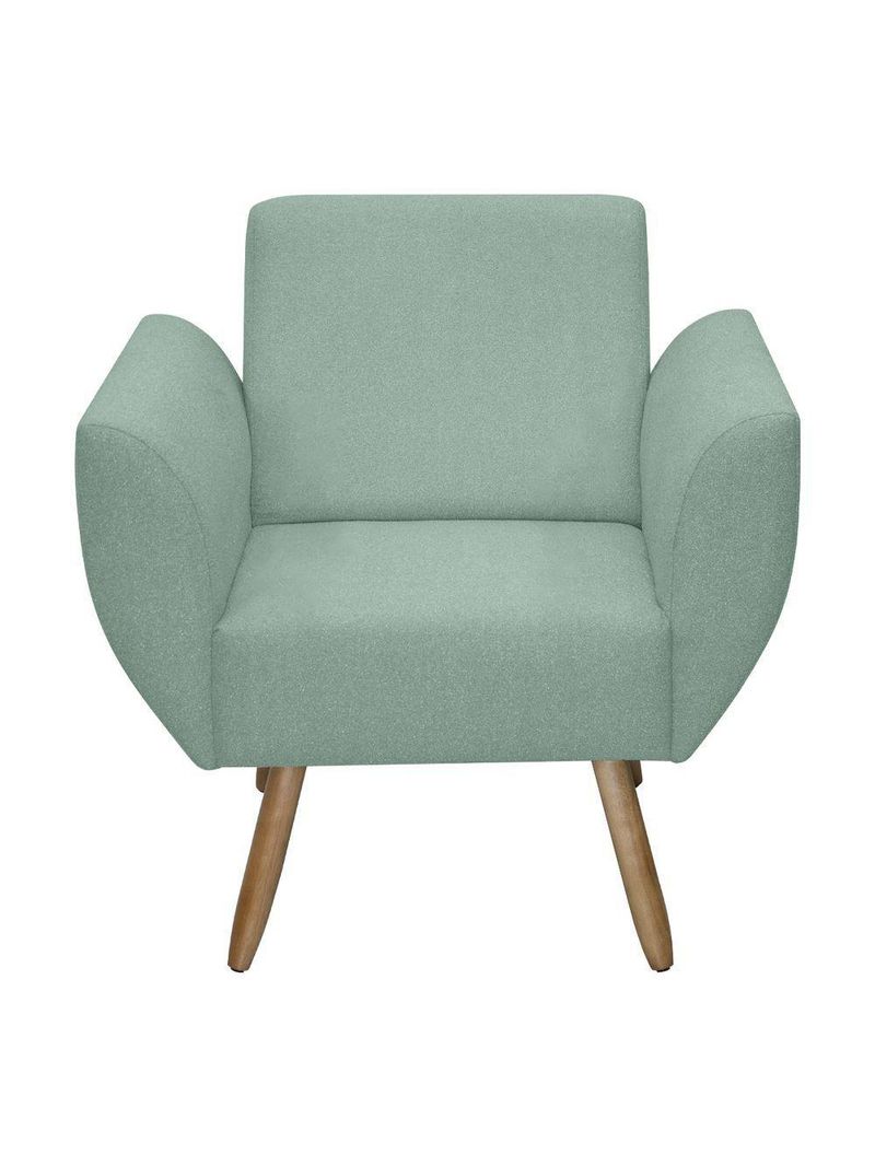 Poltrona Jolly Decorativa Em Tecido Boucle Com 1 Assento Verde