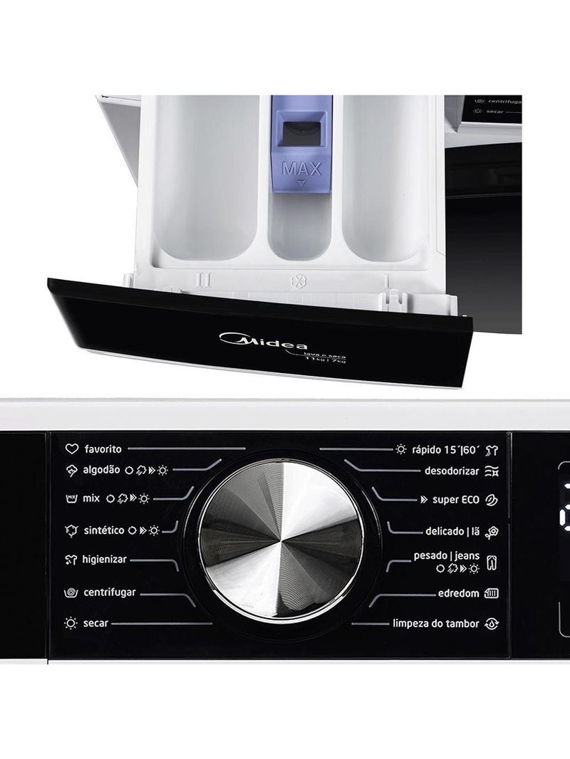 Lava e Seca Midea 11kg Turbo Branca 127V