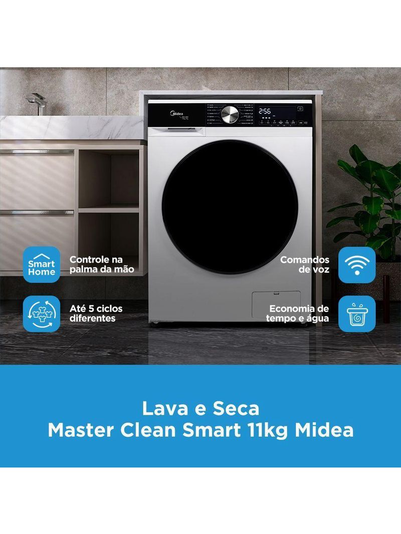 Lava e Seca Midea 11kg Turbo Branca 127V
