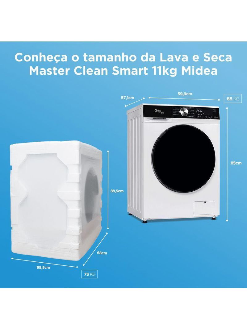 Lava e Seca Midea 11kg Turbo Branca 127V