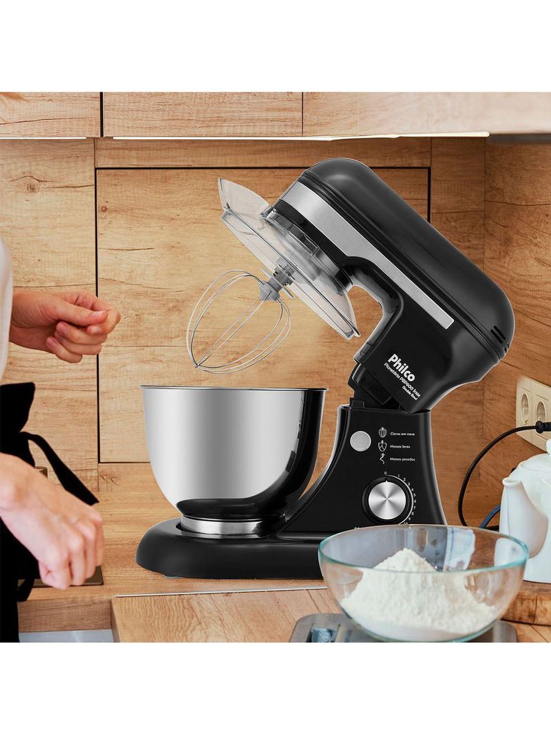 Batedeira Planetária Philco PBP600P Turbo Inox Double Bowl 600W 110V