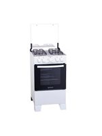 Fogão Atlas 4 Bocas Mesa De Inox Coliseum Plus Branco