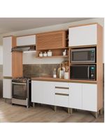 Cozinha Completa Thela Bárbara 5 Peças Com Balcão Freijó/branco