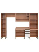 Cozinha Completa Thela Bárbara 5 Peças Com Balcão Freijó/branco