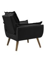 Kit Com 2 Poltronas Opala Conforto Decorativa Em Veludo Preto