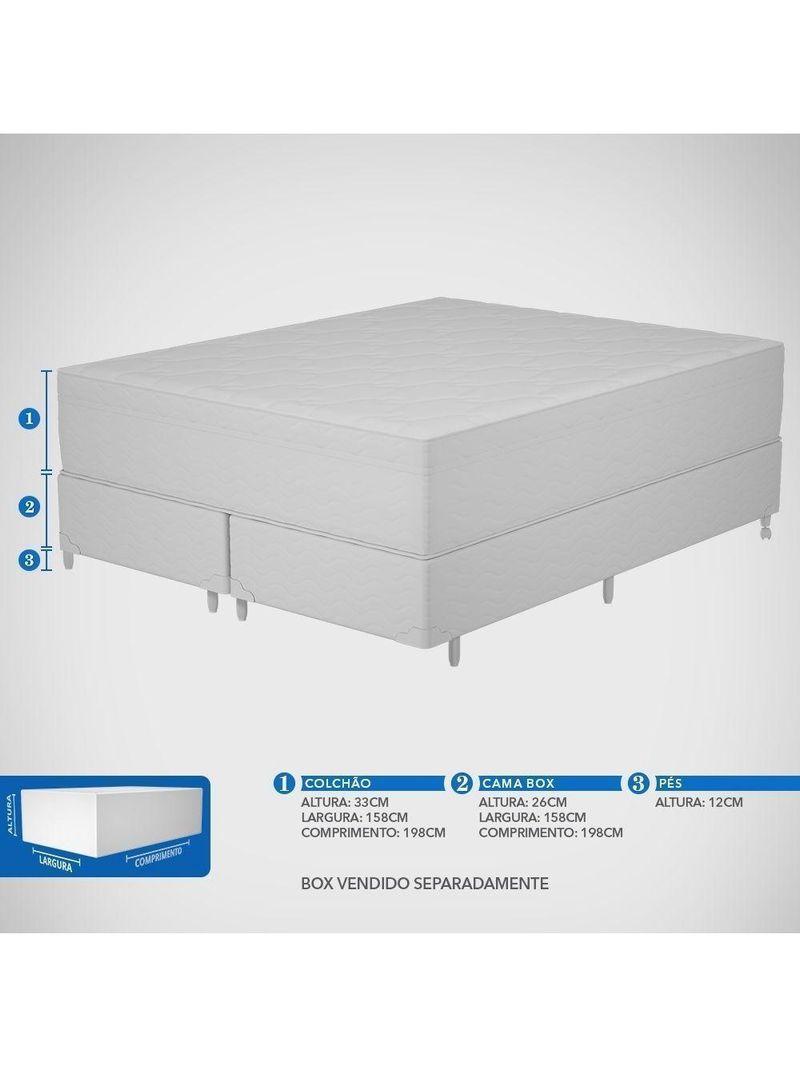 Colchão Queen Mola Probel Volare Luxo (158x198x33cm)