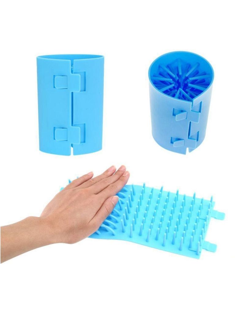 Copo Limpa Patinhas De Cachorro Azul