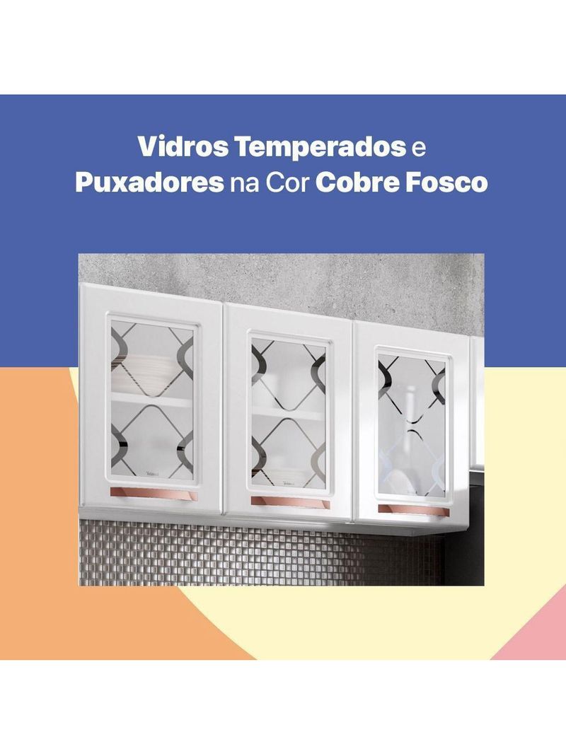 Cozinha De Aço Completa Telasul Mirage Com Balcão Branco