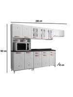 Cozinha De Aço Completa Telasul Mirage Com Balcão Branco