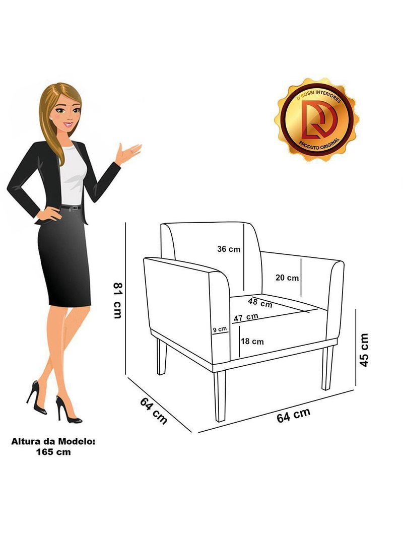 Sofá Namoradeira Com Poltrona Base De Madeira Fixa Castanho Marisa Veludo D03 - D?rossi Cor Rose