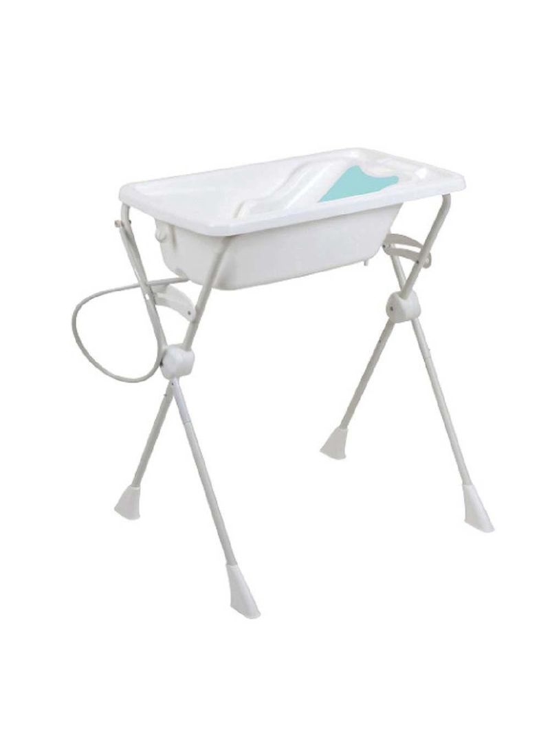 Kit Banho Burigotto Banheira com Suporte e Assento Redutor Branco