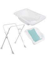 Kit Banho Burigotto Banheira com Suporte e Assento Redutor Branco