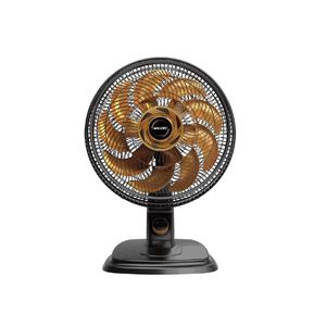 Ventilador De Mesa Mallory Egeo 40cm Preto E Dourado - 127v