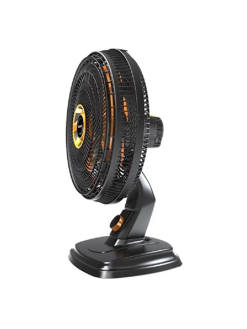 Ventilador De Mesa Mallory Egeo 40cm Preto E Dourado - 127v
