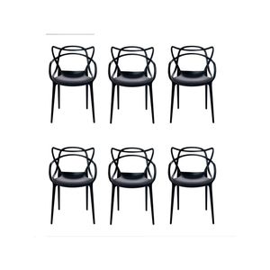 Cadeira Moderna Para Mesa De Jantar Master Allegra - Kit Com 6