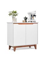 Aparador Buffet Flow 2 Portas Com Pés De Madeira Maciça Branco