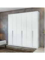 Guarda-roupa Casal Alonzo 6 Portas 4 Gavetas Branco