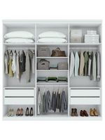Guarda-roupa Casal Alonzo 6 Portas 4 Gavetas Branco