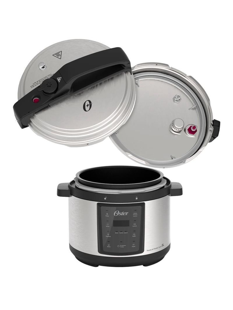 Kit Digital Oster – Fritadeira Clear 4,6L e Panela de Pressão Elétrica 5L – 220V